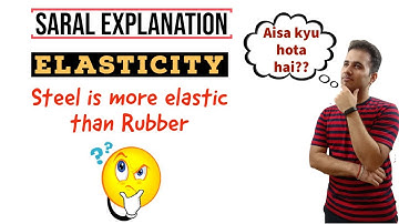 Why is Steel more elastic than Rubber - ELASTICITY - Saral Explanation