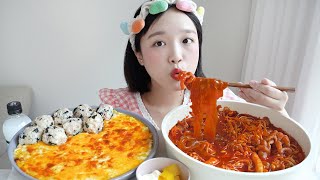 Spicy foods🔥Corn cheese Spicy chicken feet Real sound MUKBANG+Mango yogurt recipe Eating show ASMR:D