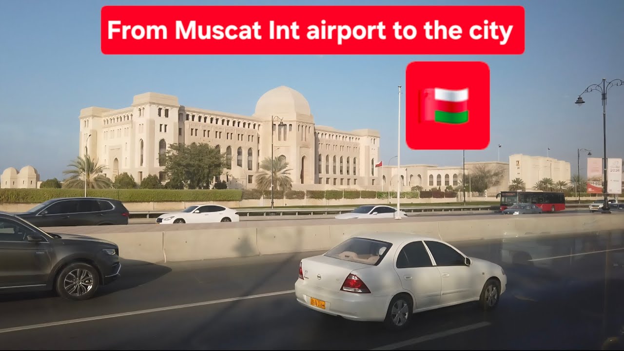 From Muscat Int airport to the city center by Bus 🚌 🇴🇲 