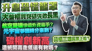 升息恐慌籠罩！大盤櫃買突破失敗長黑！航空雙雄慘遭外資毒手？元宇宙夢醒時分來到？碳權創新高，造紙開高走低？貨櫃三雄長黑上船？2021/12/14【老王不只三分鐘】