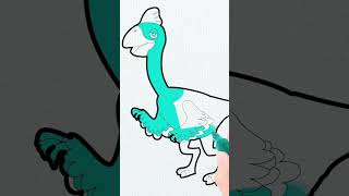 Oviraptor 오비랍토르 Kids dinosaurs coloring #공룡색칠 #오비랍토르 #Oviraptor #dinosaurs #Shorts