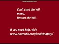 Fix Can T Start The Wii Menu On Wii