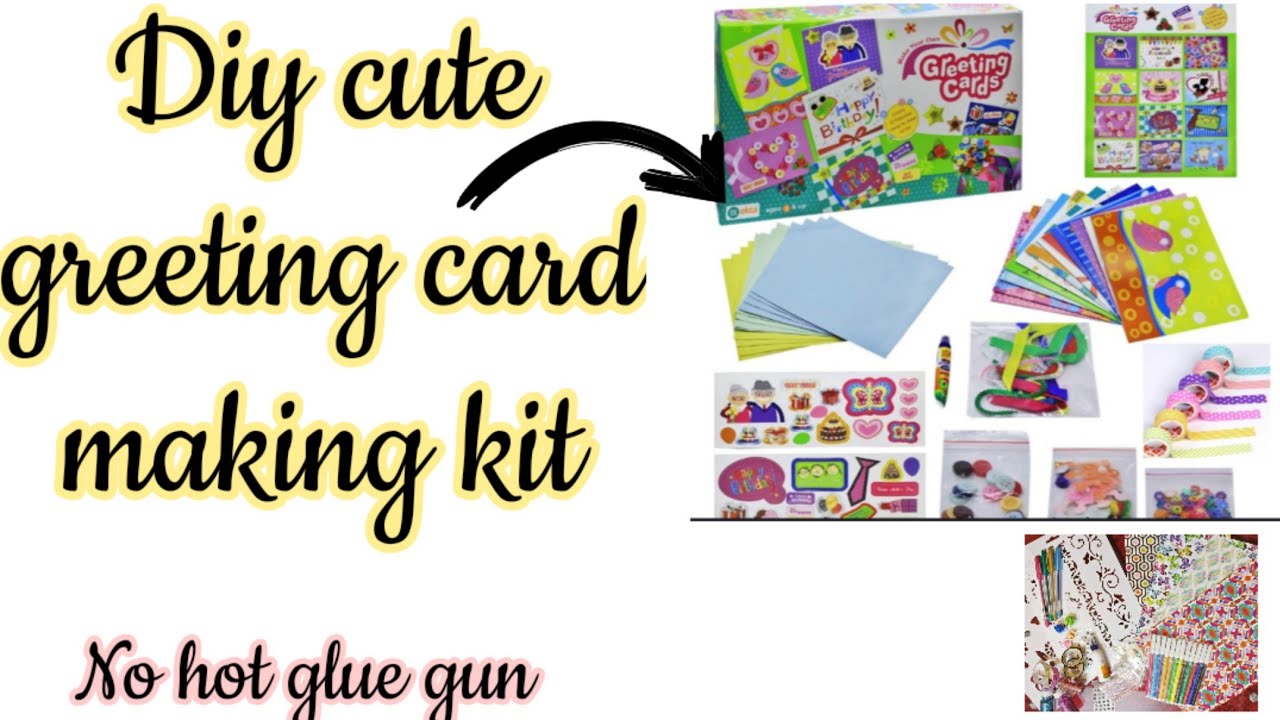Diy cute greeting card making kit at home/How to make card making kit  /Homemade greeting card set 