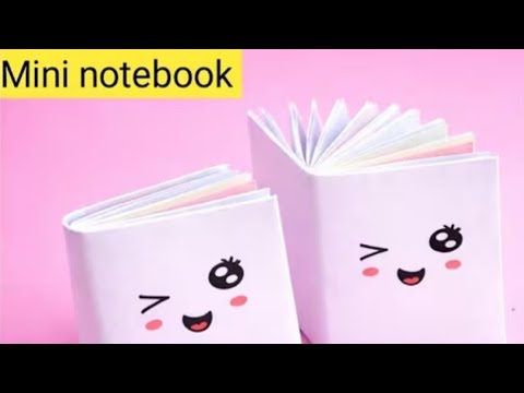 How to make mini notebook without glue stapler and tape - YouTube