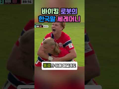 한국어 패치 장착한 바이킹 로봇 #홀란드 #ErlingHaaland #축구쇼츠 #축구 #괴물피지컬 #바이킹 #Shorts thumbnail