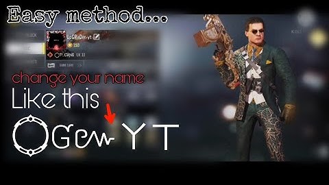How to change your normal name to stylish name in call of duty mobile ®