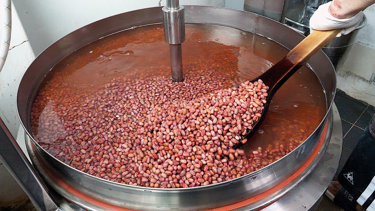 팥 앙금부터 직접 만드는 100% 쌀 찐빵, 단호박 찐빵 / red beans steamed bread - korean street food