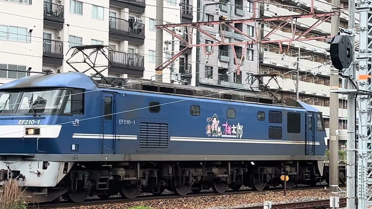 EF210-1号機[岡]牽引 高速貨物列車 - YouTube