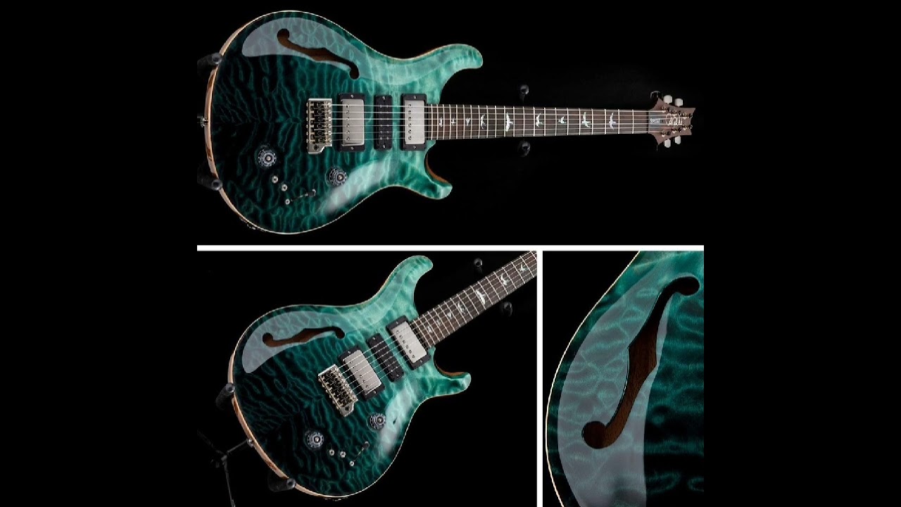 Paul Red Smith Wood Library Special Semi-Hollow Brian's Limited Teal Fade, Quilt Maple 🍁 10 Top