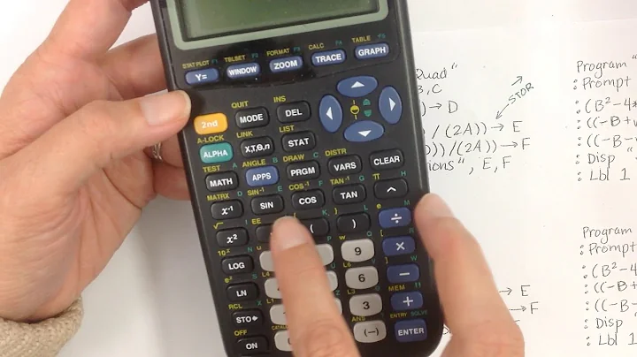 How to Program the Quadratic Formula on TI-83 (TI-84) Graphing Calculator