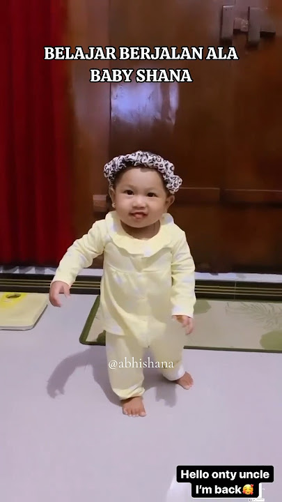 Bayi 9 bulan belajar berjalan endingnya lucu  😚 #shorts