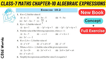 Class 7 Maths Chapter 10 Algebraic Expressions NCERT Exercise 10.2 Full Solved #class7maths
