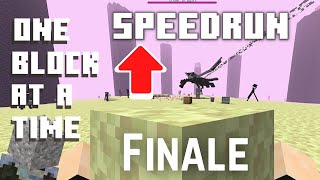 FINALLY BEATING ONE BLOCK AT A TIME - Minecraft April Fools SPEEDRUN