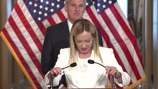 Speaker Kevin McCarthy Welcomes Prime Minister Giorgia Meloni of Italy to the United States Capitol