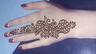 Simple mehendi designs - Easy Arabic Mehndi Design for hands - Ridah Henna Art