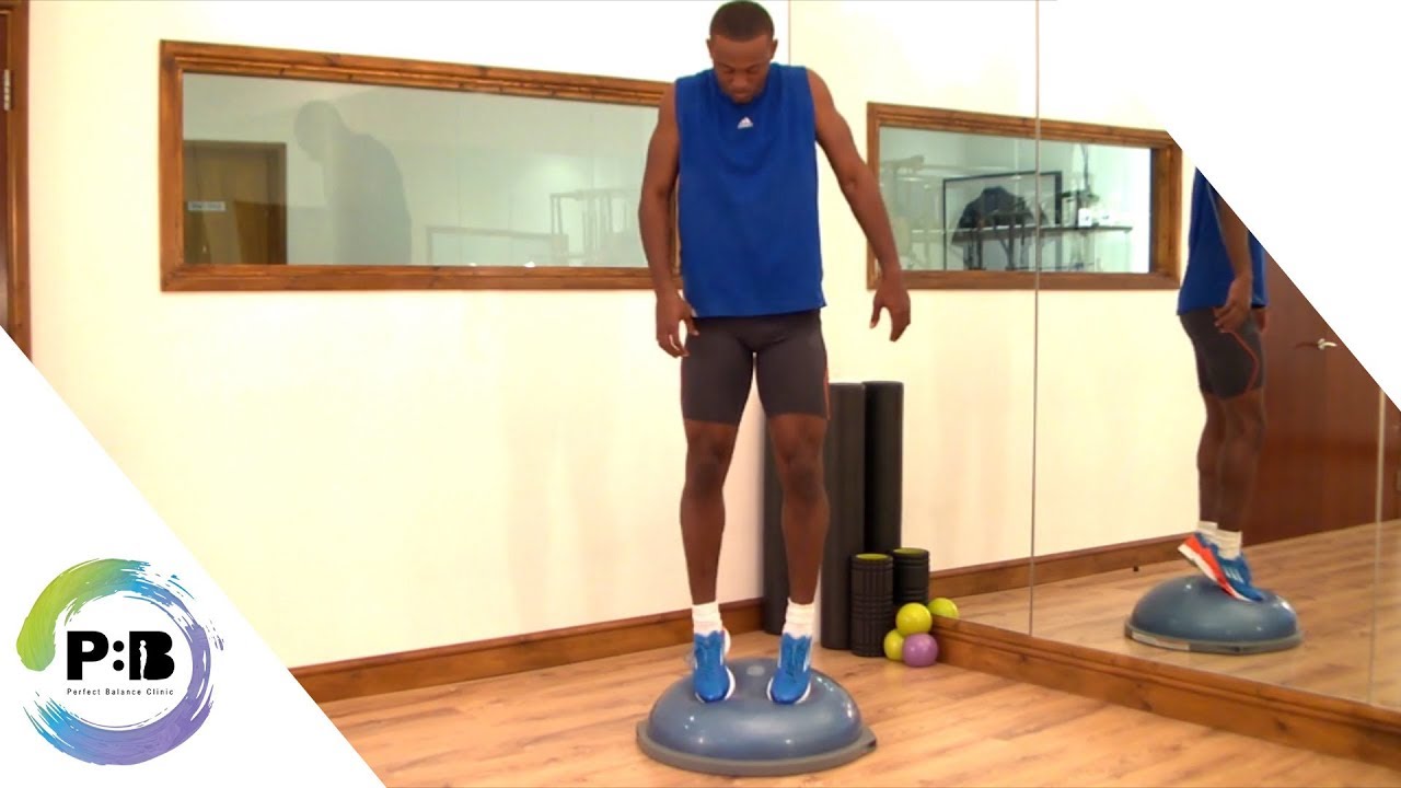 Bosu double leg calf raise - Achilles Tendinopathy - YouTube