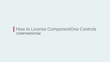 How to License ComponentOne Controls