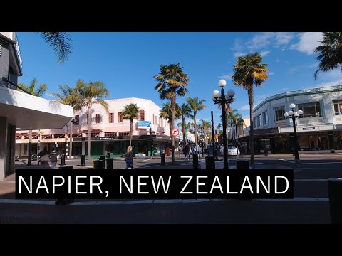 Napier City in the North Island, New Zealand 4K