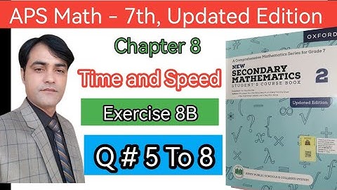Exercise  8B Question 5 To 8 II APS Mathematics 7th II New Secondary Mathematics book 2 #taleem