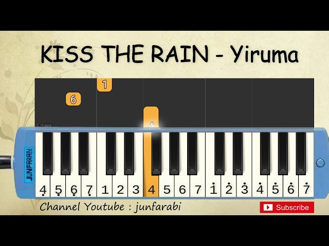 not pianika kiss the rain - yiruma - tutorial belajar pianika class=