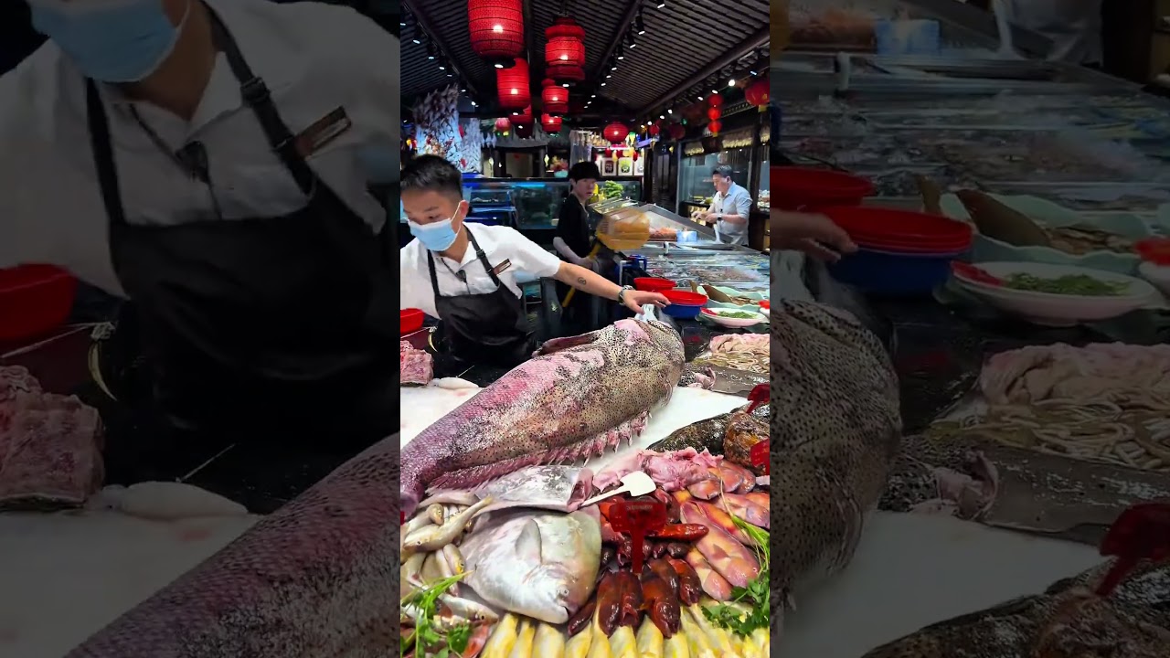 Giant Fresh Fish Cutting & Seafood Market Tour 🐟🔥 | Street Food Experience | Sri Style Seafood