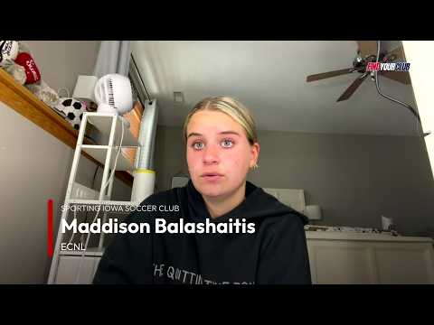 Maddison Balashaitis, Sporting Iowa Soccer Club athlete video testimonial