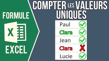 EXCEL - COMPTER LE NOMBRE DE VALEURS UNIQUES (Sans les doublons, sans les cellules vides)