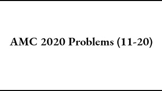 AMC 8 2020 solutions