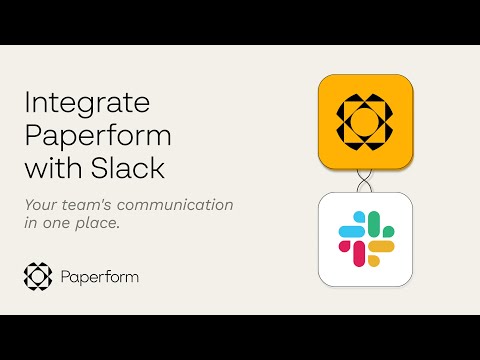 How to Integrate Paperform with Slack