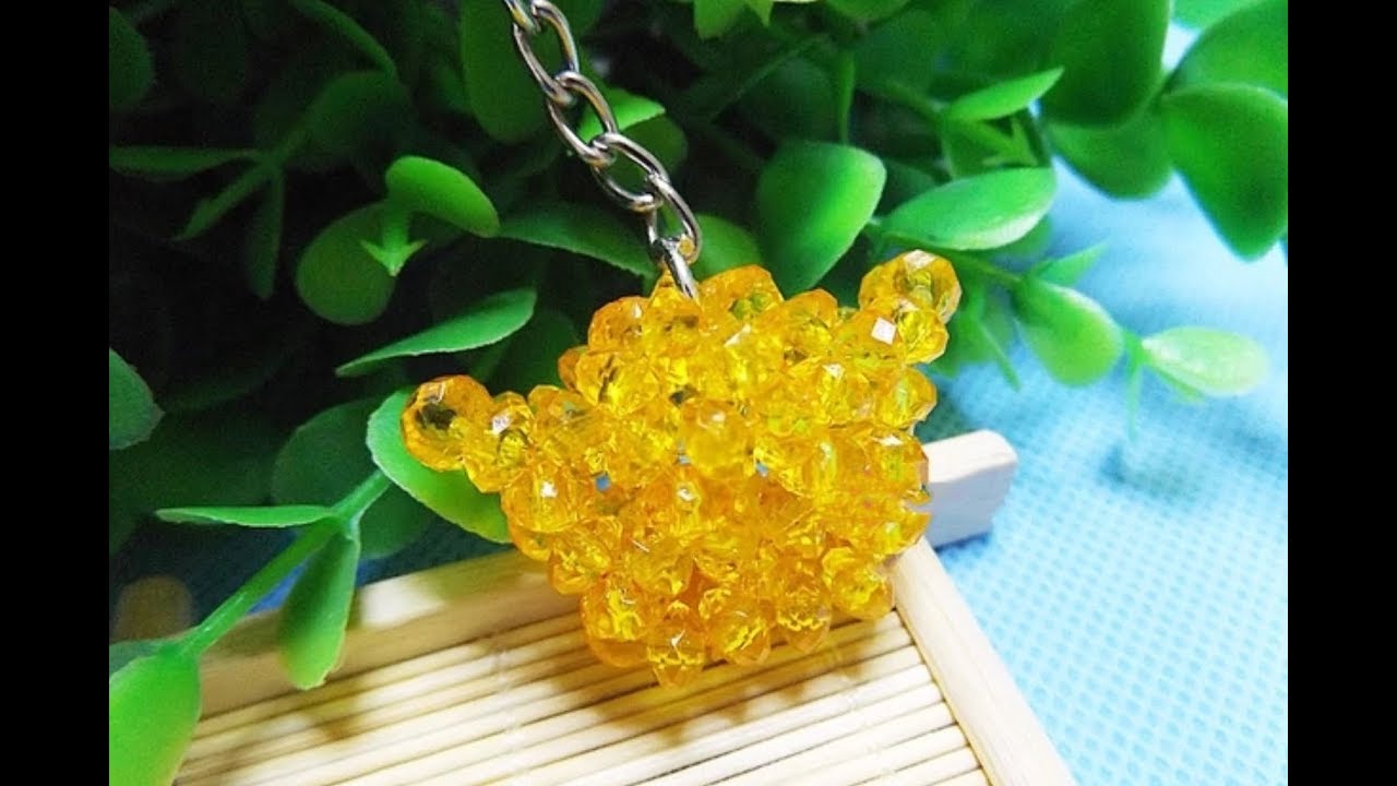 DIY Kawaii bead gold ingot 水晶串珠教学 金元宝挂饰