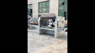Processed wooden pallets # circular wood multi-blade saw # wood processing plant # timber