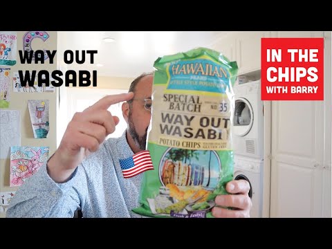 🇺🇸 Hawaiian Brand Way Out Wasabi potato chips on In The Chips with Barry