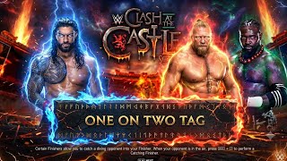 OBA Femi and Brock Lesnar vs Roman Reigns One on two tag team Match in Wwe 2k25 . #viral #trending