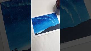Easy oil pastels Arora lights drawing #art #scenery #drawing #arora