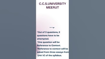 B.A. I Semester English (NEP) Question Paper 2022 - C.C.S. University Meerut