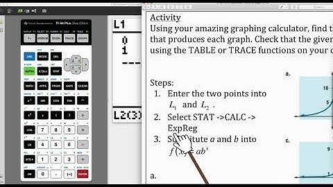 TI 84 ExpReg from Two Points