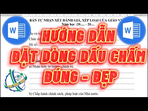 MẸO WORD | HƯỚNG DẪN ĐẶT DÒNG DẤU CHẤM ĐÚNG CÁCH TRONG VĂN BẢN 2023 Mới