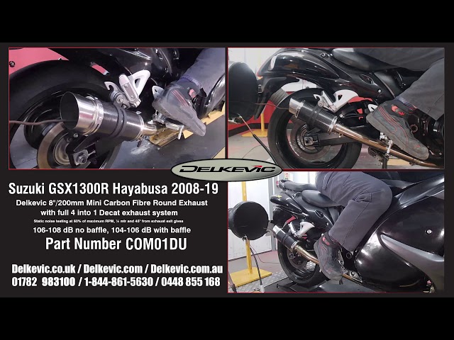 Delkevic Exhaust Muffler Carbon Short Round 4 into 1 sound Suzuki