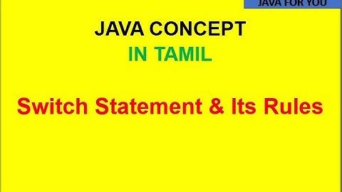 Java switch statement and it