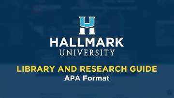 Library and Research Guide | APA Format