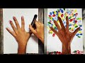 Easy finger painting ideas for beginnersfinger painting arttree paintingthumb paintinghand print