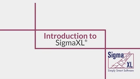 Introduction to SigmaXL
