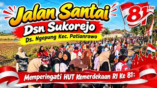 Jalan Santai dsn Sukorejo ds Ngepung Patianrowo. Semangat memperingati HUT RI Kemerdekaan RI ke 81