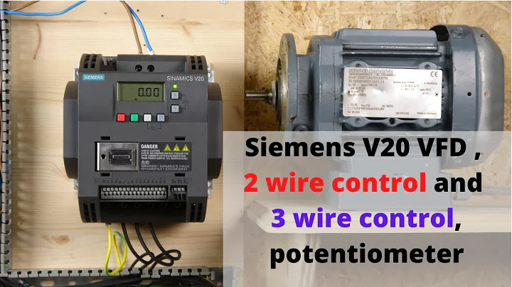 Siemens sinamics V20 VFD drive remote control, 2 wire and 3 wire control, parameter set up (English)
