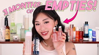 *Unsponsored* 3 MONTHS OF EMPTIES | Beauty Skincare Empties