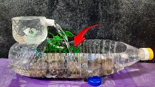 How to make tabletop Water Fountain from plastic bottle // Water fountain craft idea