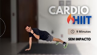 🔥 CARDIO HIIT SEM IMPACTO para Emagrecer Rápido | 9 Minutos em Casa (Iniciantes)