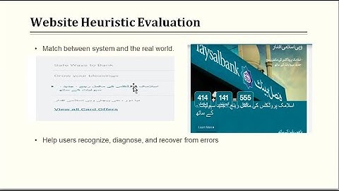 #Faysalbank: Evaluating & Improving Existing Interface based on Heuristic Evaluation
