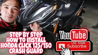How to install Honda Click 125/150 Crash Guard Version 2         | Step by Step Tutorial |