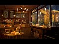 4K Cozy Coffee Shop with Relaxing Jazz Piano Music for Studying, Working, Sleeping